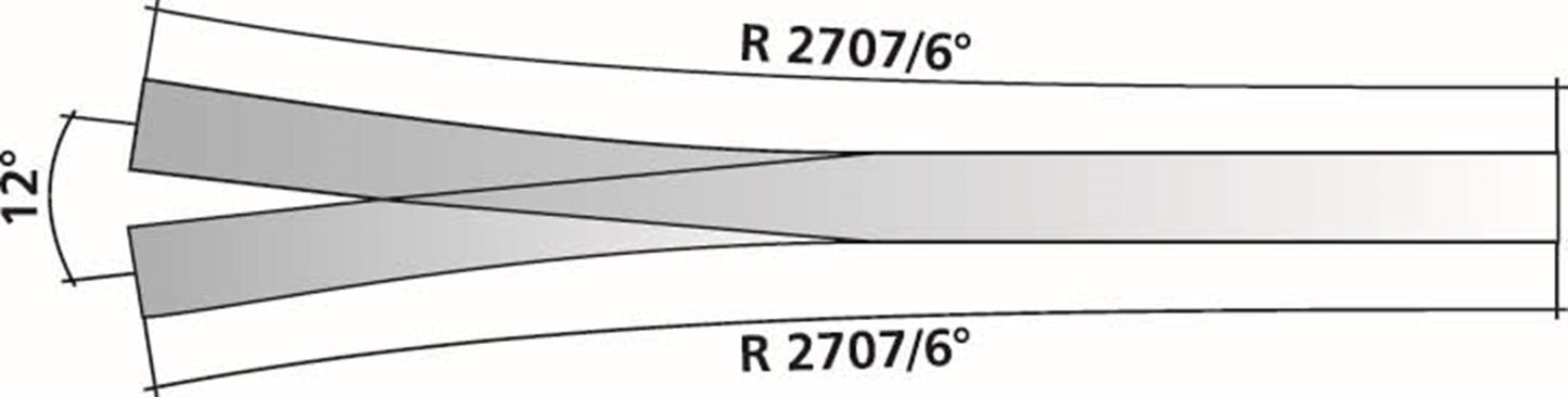 Tillig elite track : Wye Point HO 9° - 6°