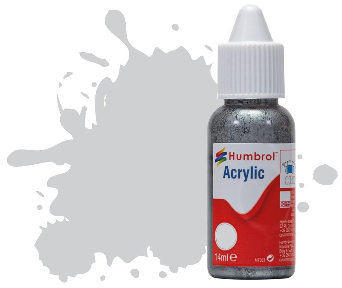 HUMBROL ACRYLIC DROPPER BOTTLE - No 64 Light Grey - Matt - 14ml