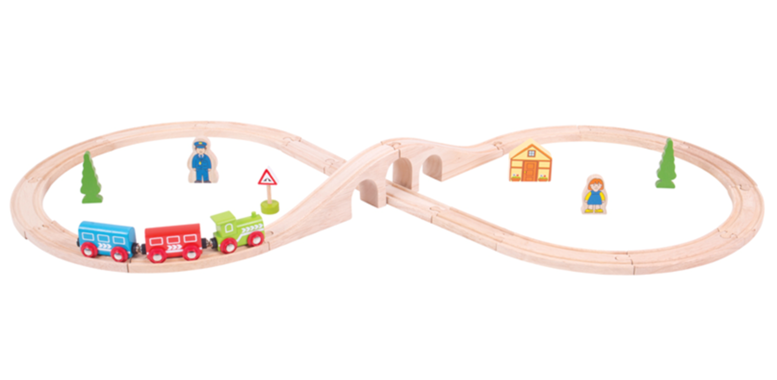Bigjigs figure of eight train set sales