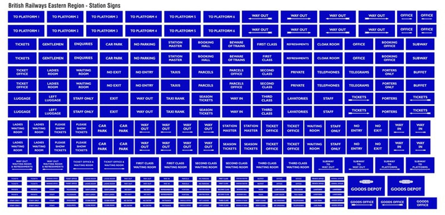 British Railways Eastern Region Station Signs