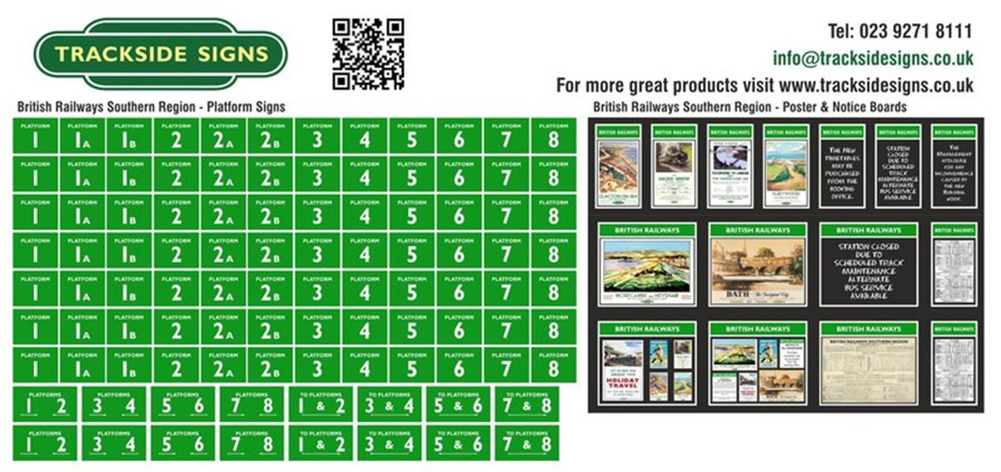 British Railways Southern Region Platform Signs + Poster&Notice Boards