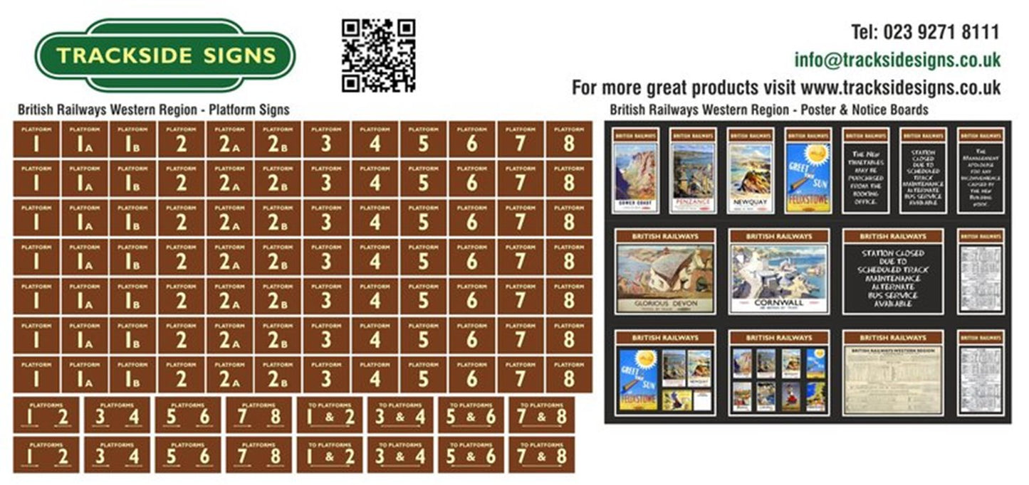 British Railways Western Region Platform Signs + Poster&Notice Boards