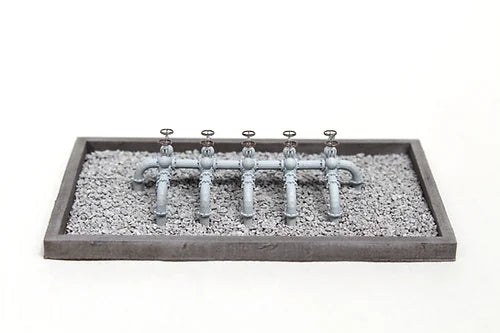 Oil Taps Pipework Above Ground Set - Industrial Grey