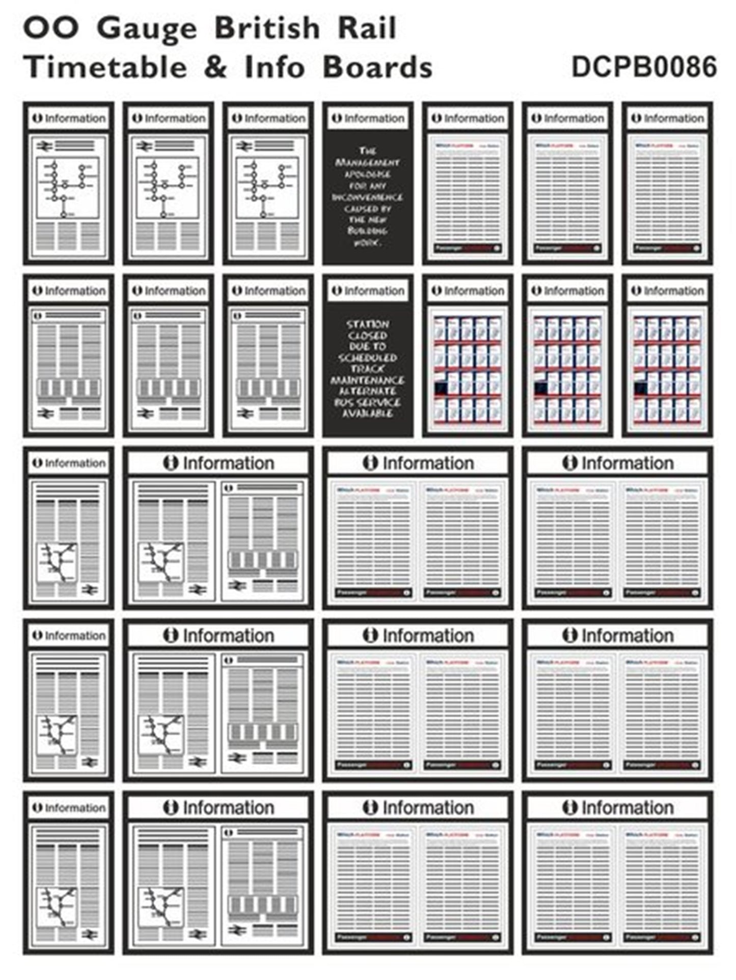 British Rail Timetable & Info Boards