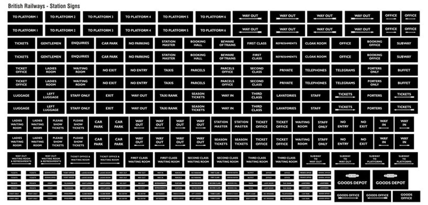 British Railways Station Signs