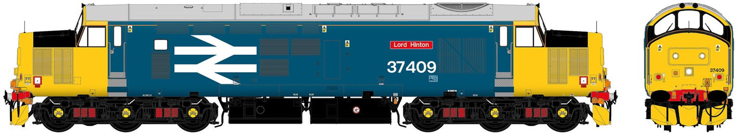 Class 37/4 37409 'Lord Hinton' BR Blue Large Logo Diesel Locomotive DCC Sound