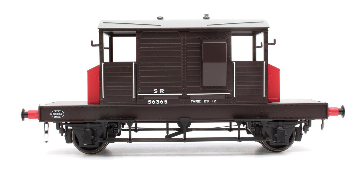 Pre-Owned Pill Box Brake Van 56365 S R Brown/Red small letters (Uneven Plank)