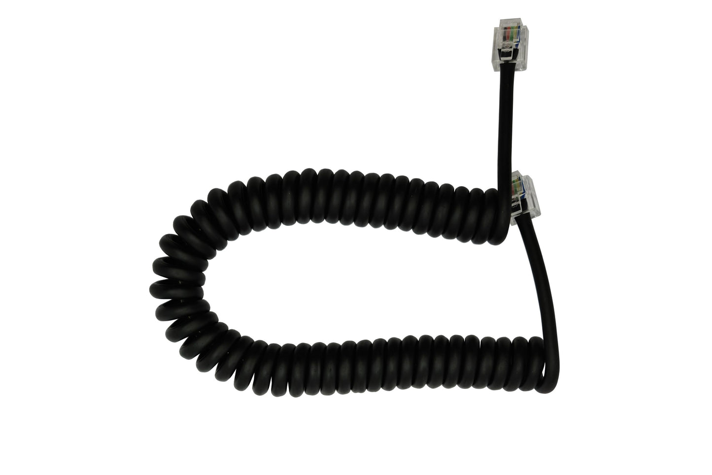 RJ12 6pin Curly Cord For NCE Powercab and Cobalt Alpha – 2m/6ft