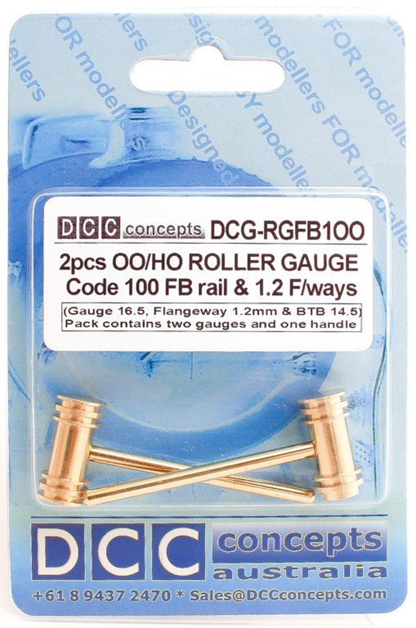 DCG-RGFB100 Roller Gauge (w/handle) OO/HO (Standard) 16.5mm FB (2 Pack)