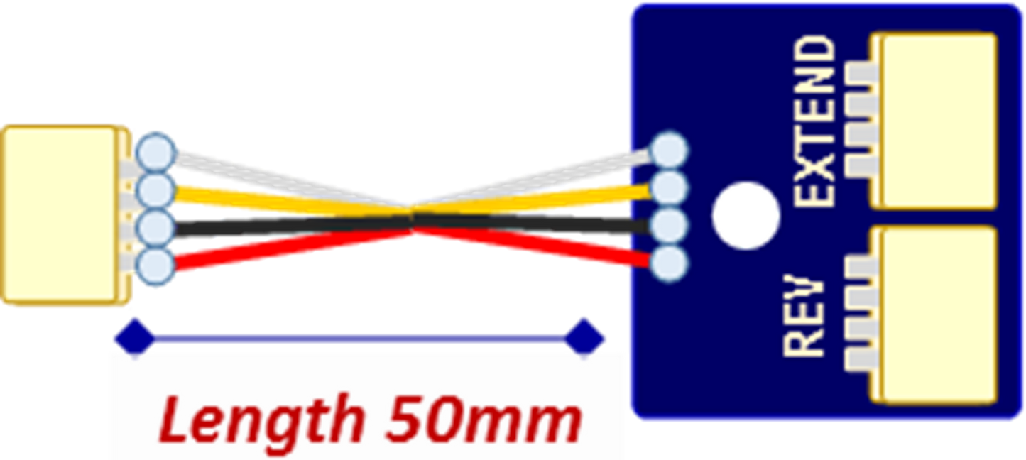 DCP-CBRSL Cobalt SS Short 50mm Y Connector Adaptor (3) Reverse Connection
