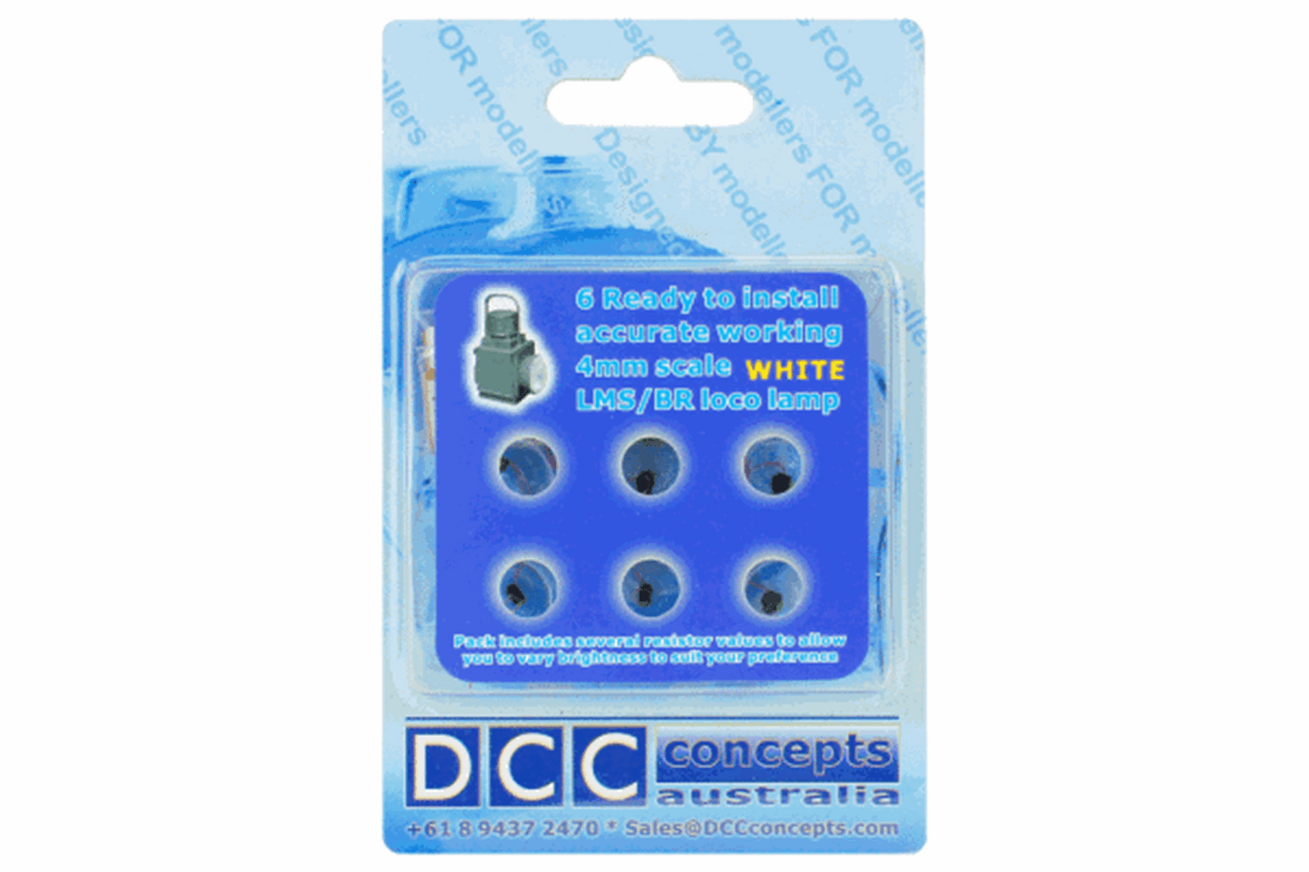 DML-LLBWH Working Loco Lamps LMS/BR (4mm Scale) White (6 Pack)