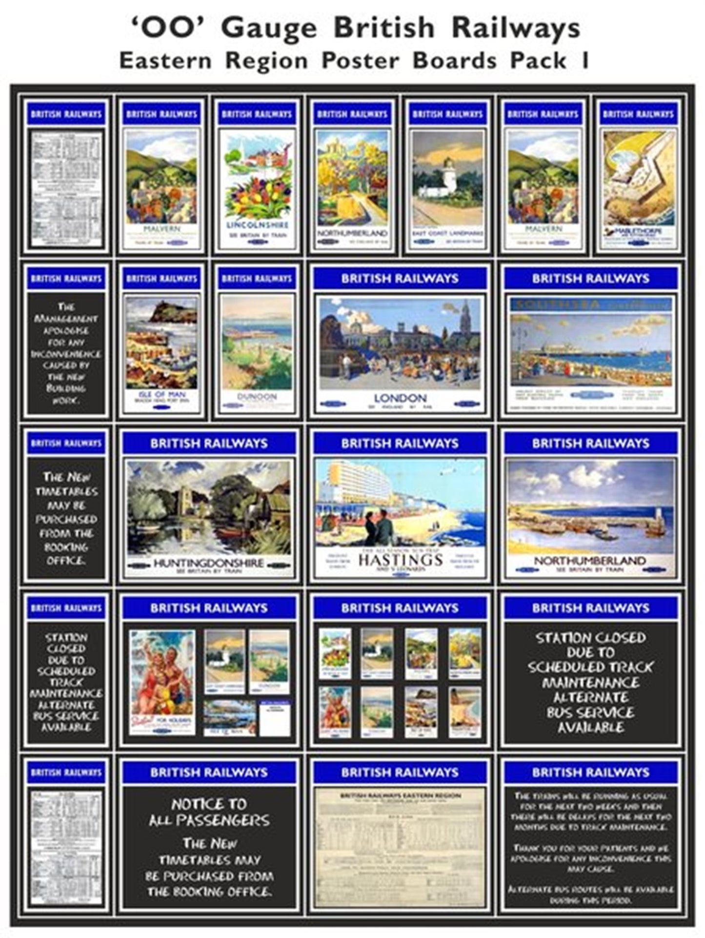 British Railways Eastern Region Poster Boards Pack 1