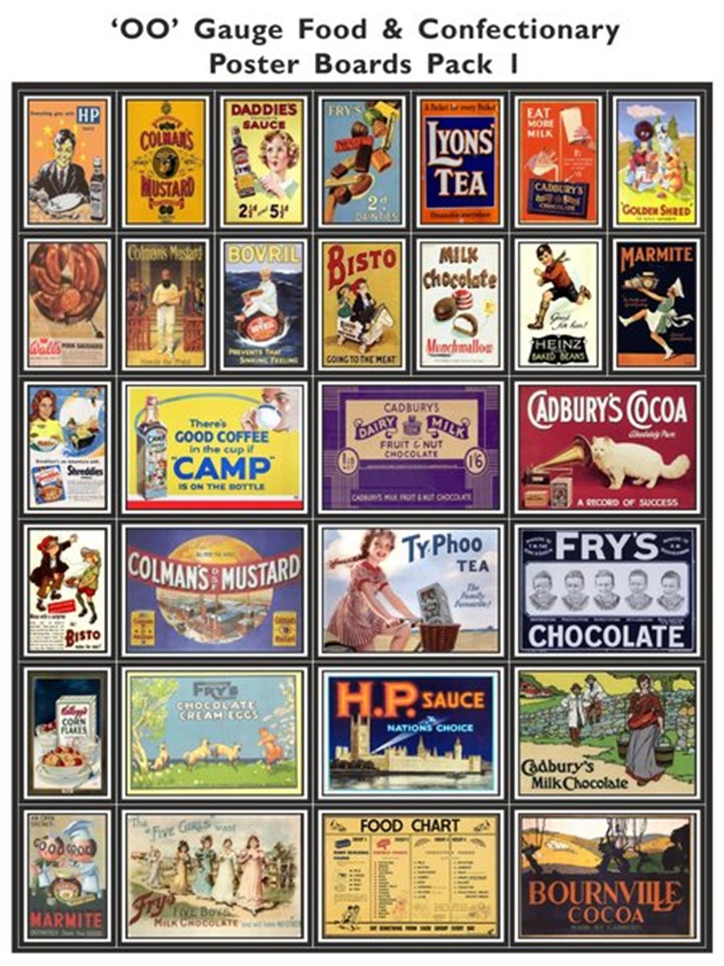 Food & Confectionary Poster Boards Pack 1