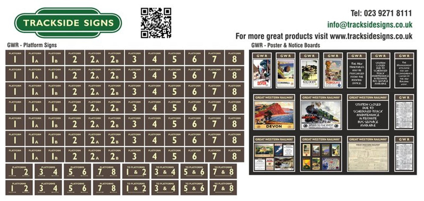 GWR Platform Signs + Poster&Notice Boards