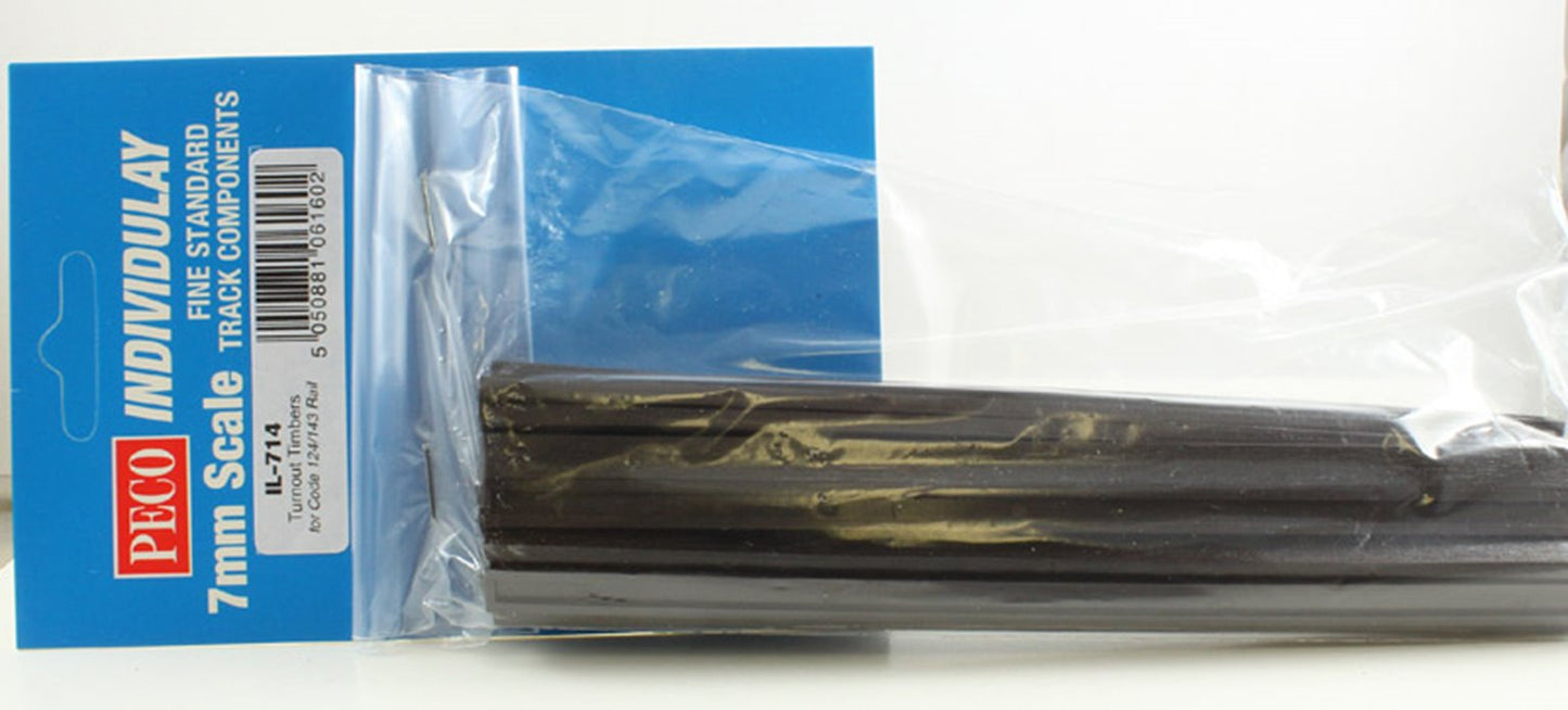 IL714 - Code 124 - Moulded wood grain sleepering for turnouts