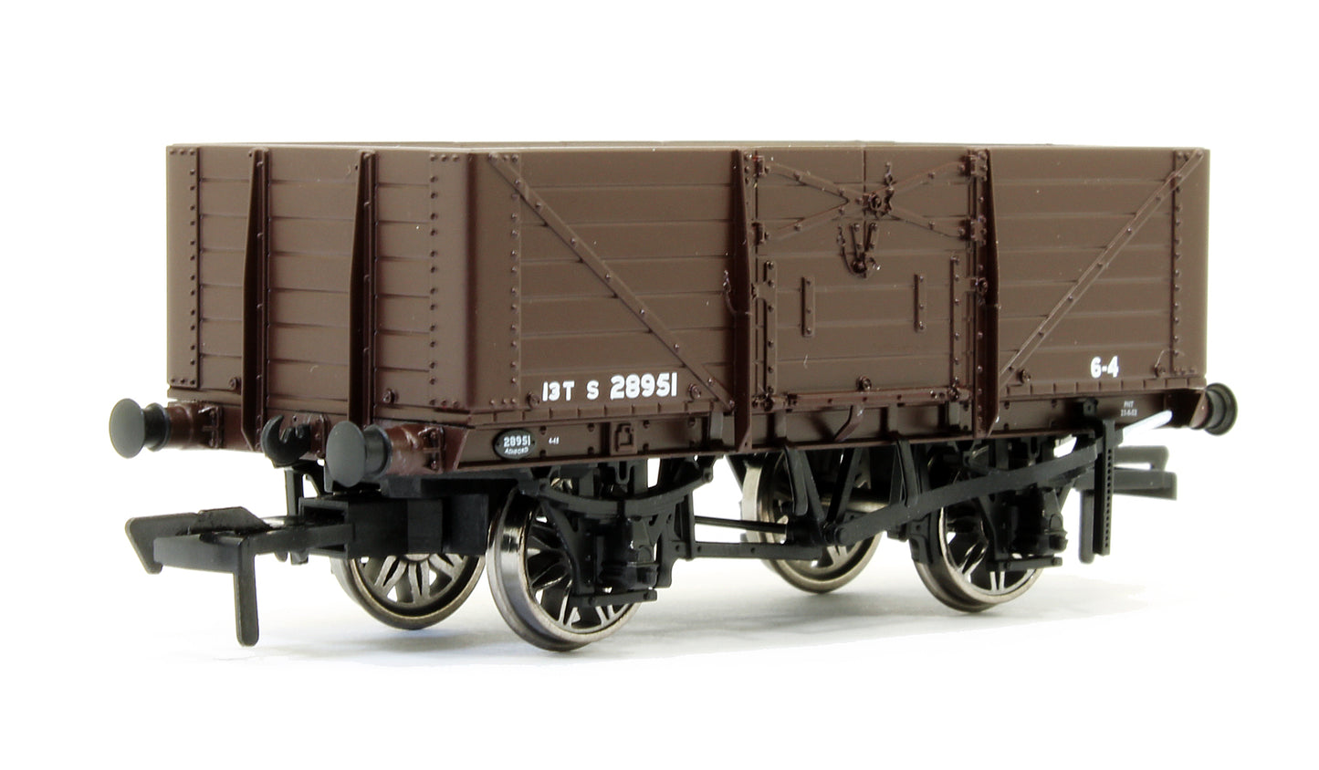 SECR 1355 7 plank Open Wagon - SR brown (with BR markings) #S28951