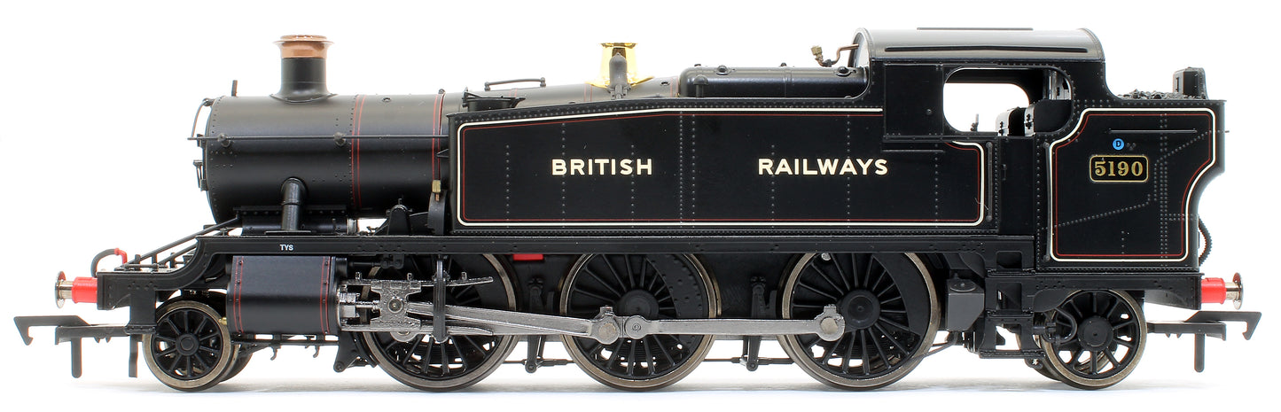Large Prairie 2-6-2 Tank Locomotive #5190 Lined Black lettered British Railways