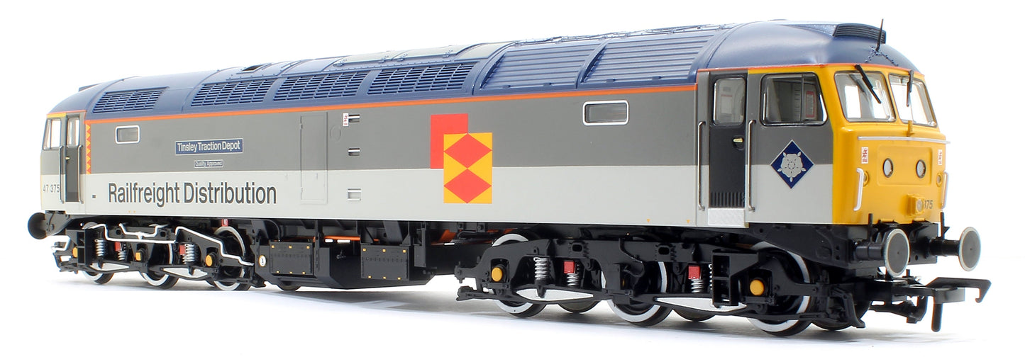 35-419SF Pre-Owned Class 47/3 47375 'Tinsley Traction Depot' BR RF Distribution European Diesel Locomotive - DCC Sound
