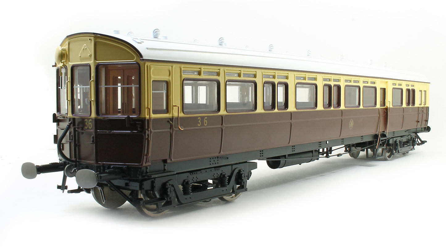 Autocoach GWR 36 Shirtbutton Choc & Cream - Light Bar & DCC Fitted