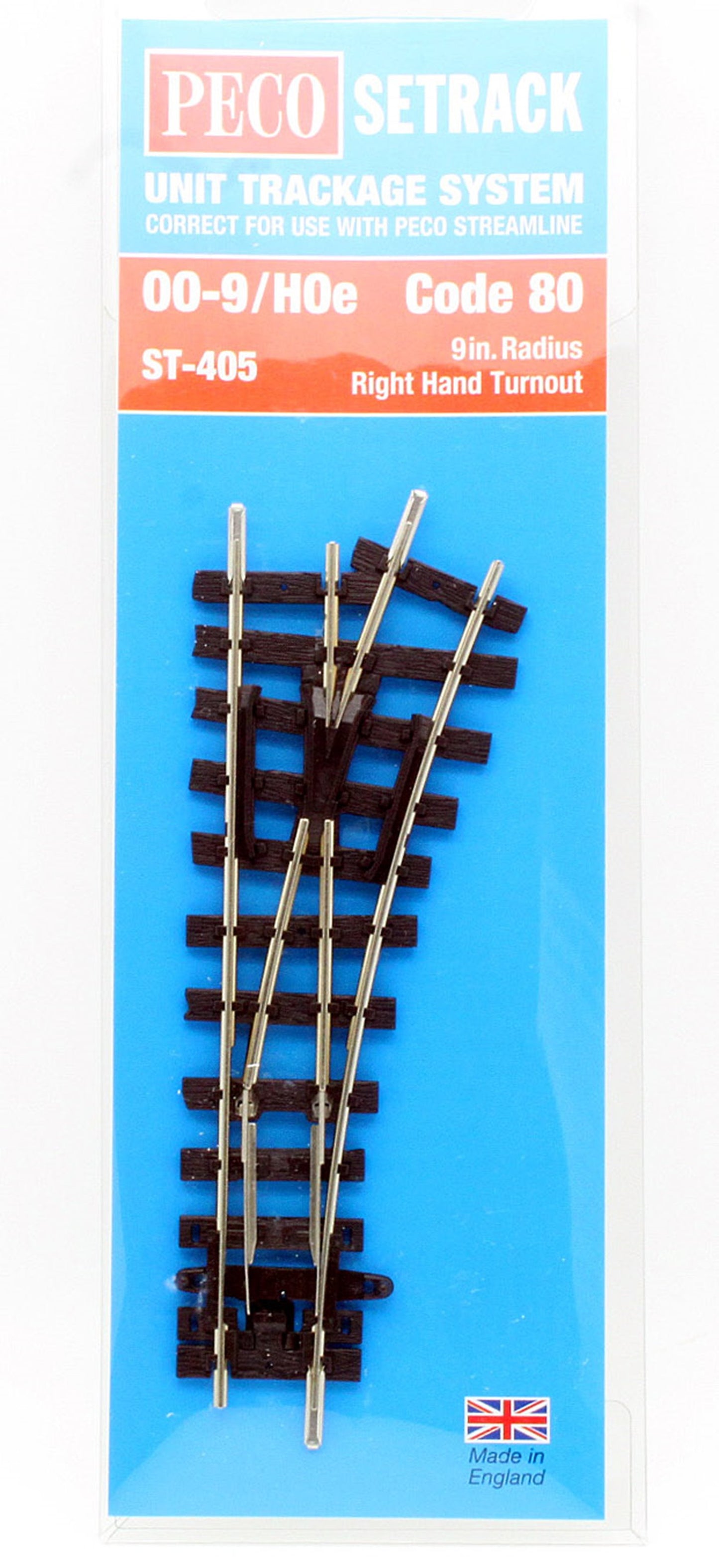 ST-405 00-9 - Code 80 - No.1 Radius Turnout RH
