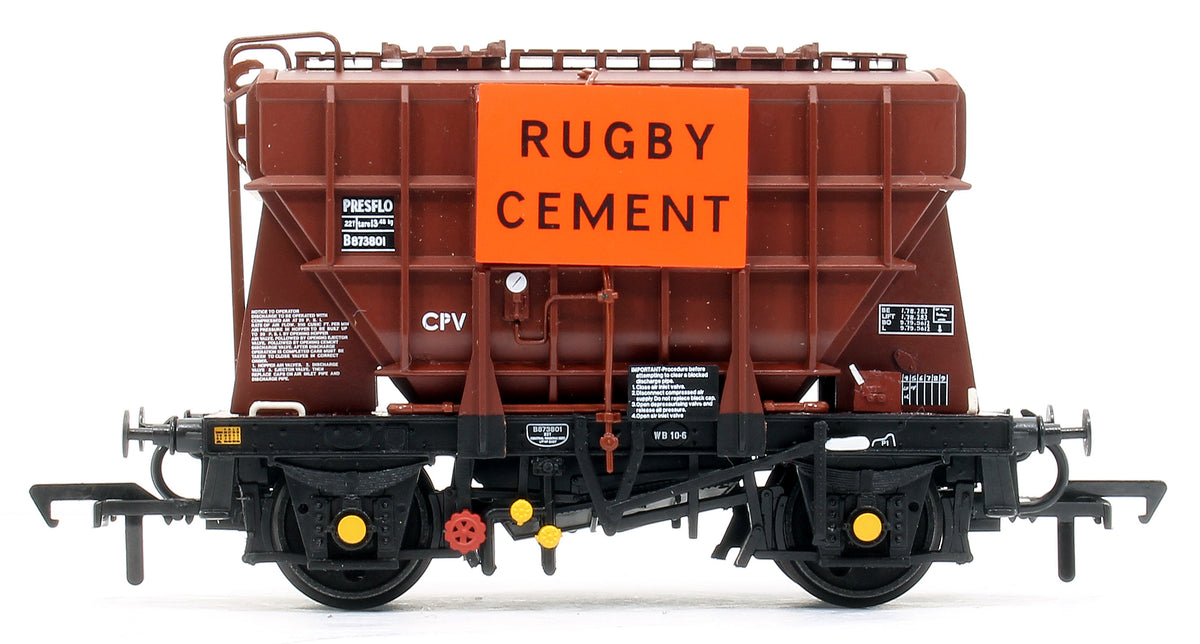 Pre-Owned 38-272A BR 22T 'Presflo' Cement Wagon BR Bauxite (TOPS) 'Rugby Cement' 873801