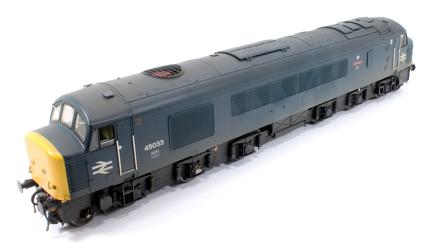 Pre-Owned Class 45/0 Class 45033 'Sirius' BR Blue with Full Yellow Ends and Tinsley Names (Weathered)