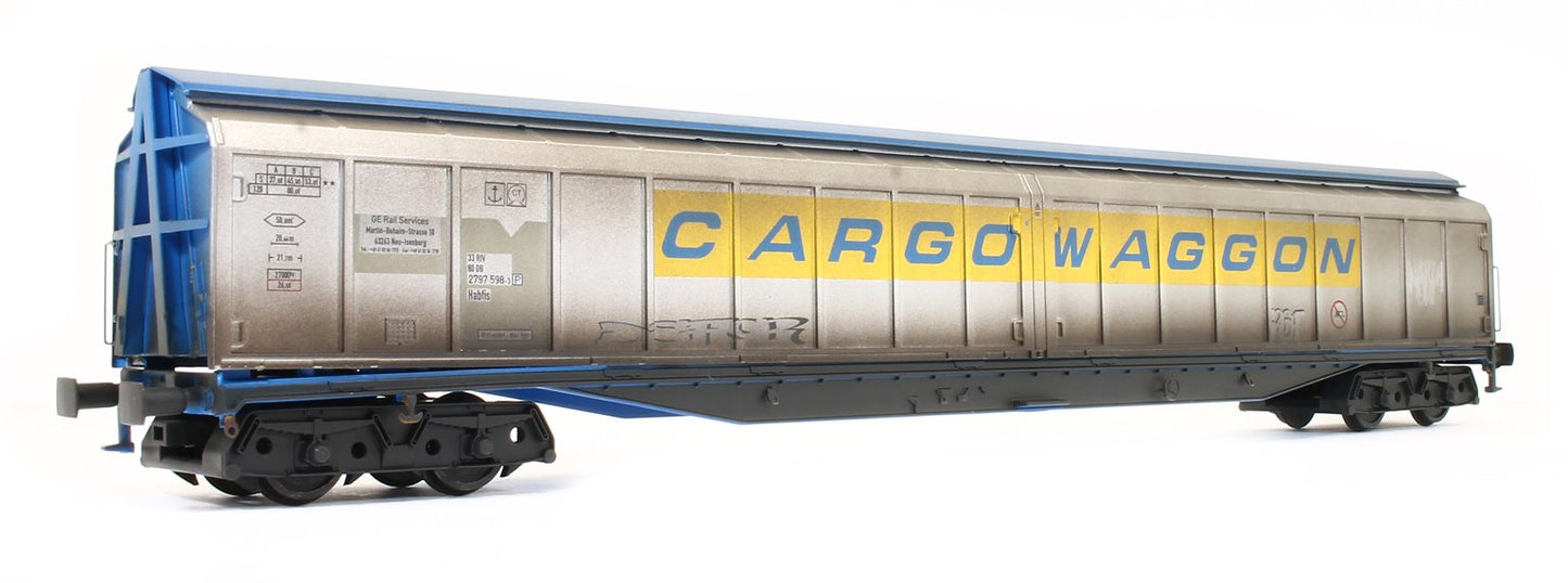 Pre-Owned Cargowaggon IWB Bogie Van Silver/Blue 2797 598-3 - Weathered