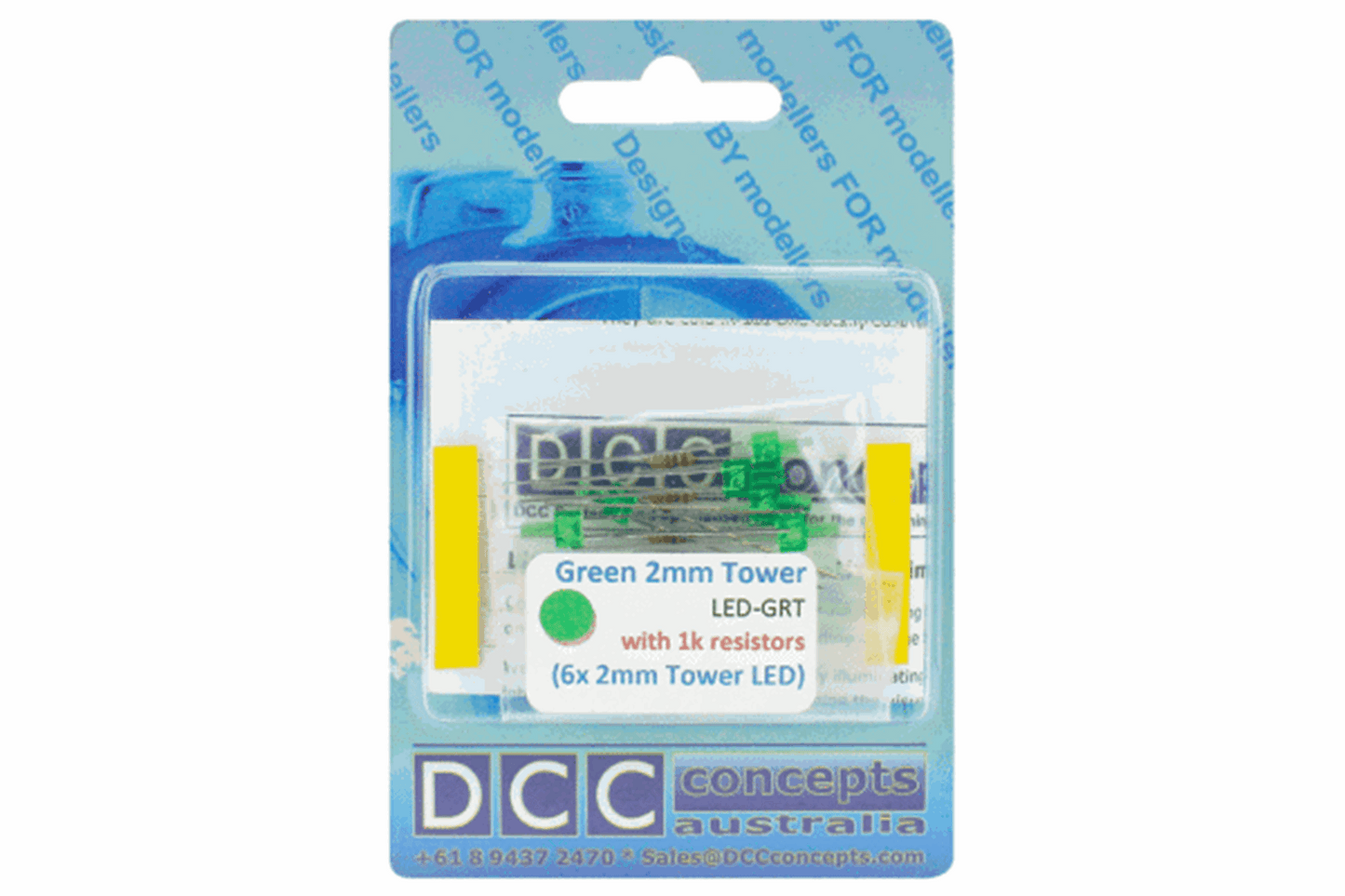 Tower Type 6x 2mm (w/resistors) Green