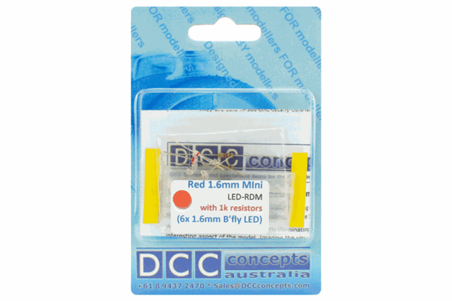 Mini Butterfly Type 6x 1.6mm (w/resistors) Red