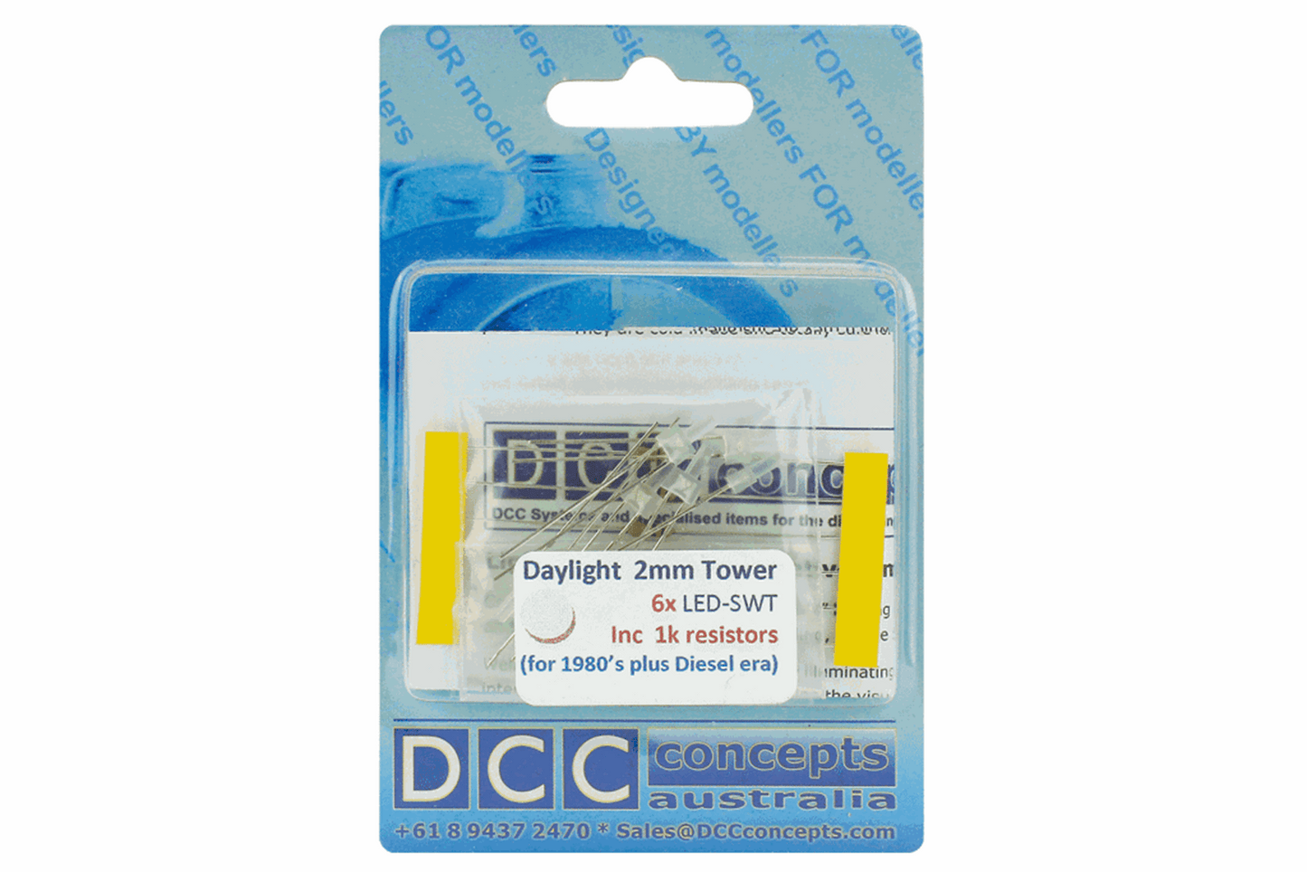 Tower Type 6x 2mm (w/resistors) Daylight White