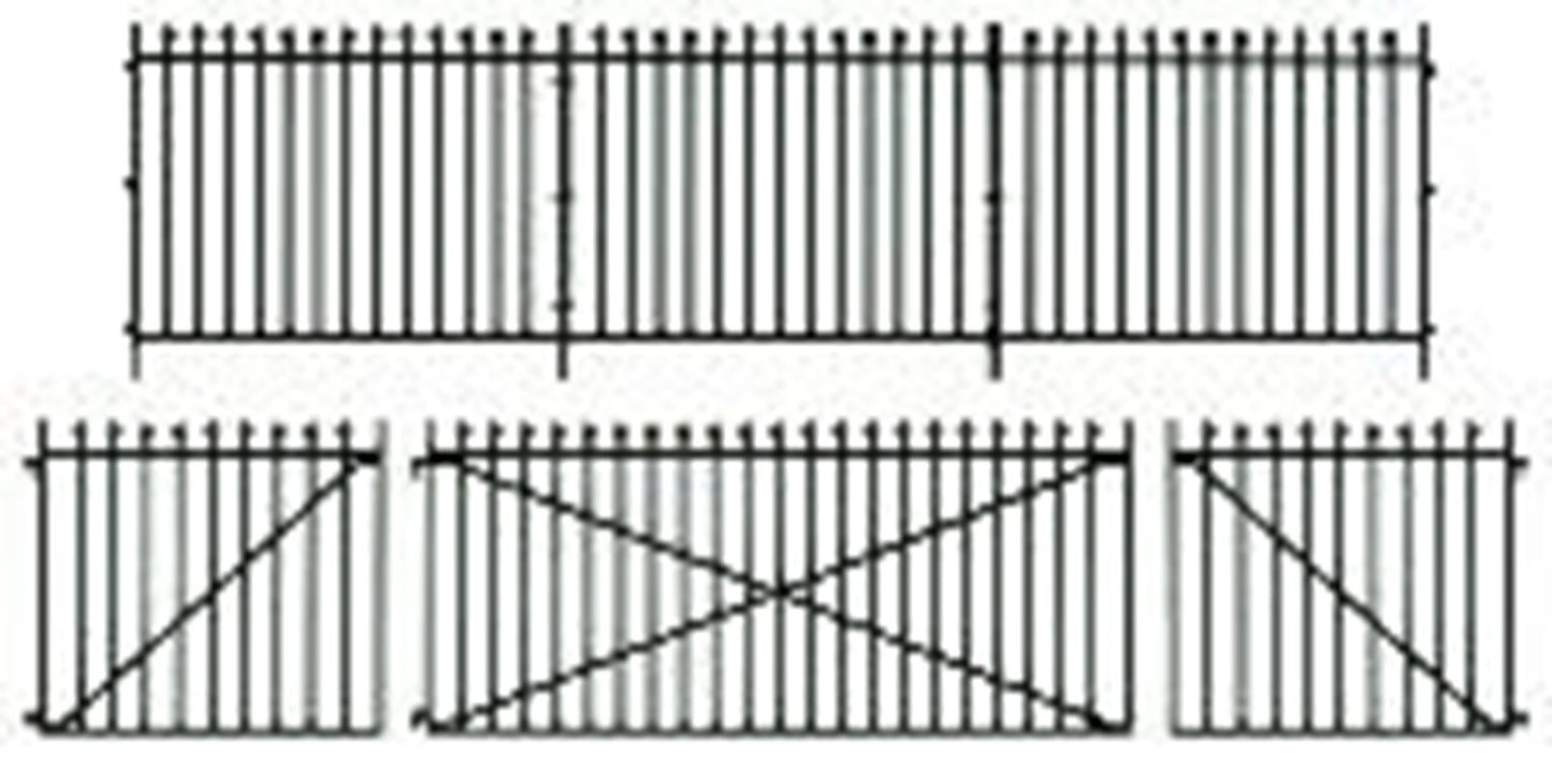 Peco LK-741 GWR Spear Fencing, Straight panels, gates & posts