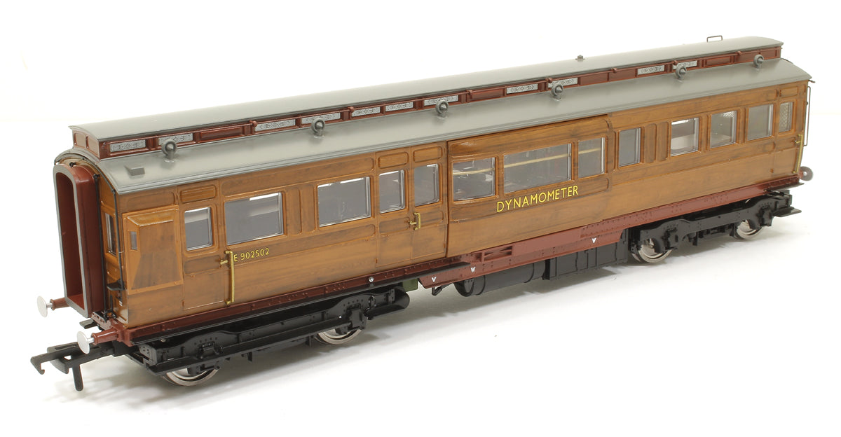 LNER Dynamometer Car No. E902502 in British Railways faux teak finish with BR Gill Sans lettering