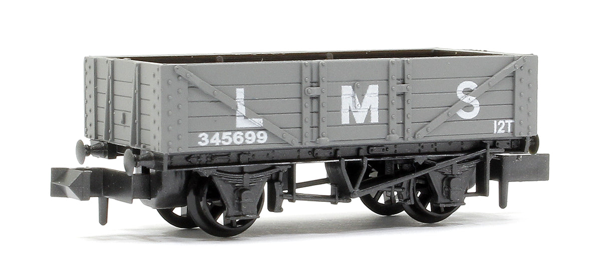 Pre-Owned NR40M 5 Plank Mineral Wagon. LMS Light Grey No.345699