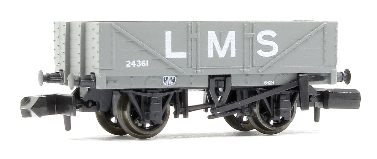 9ft 5 plank open wagon, LMS, grey No.24361