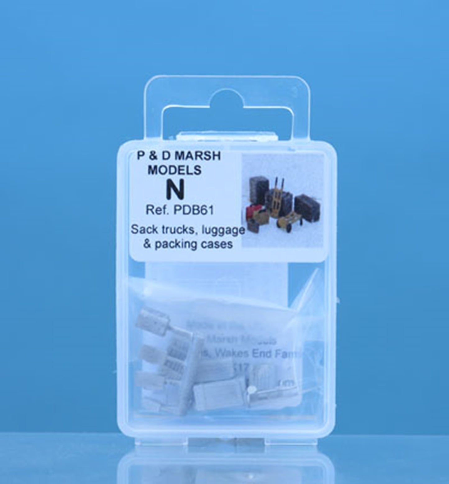 N Gauge Sack Trucks, Luggage & Packing Cases - Unpainted