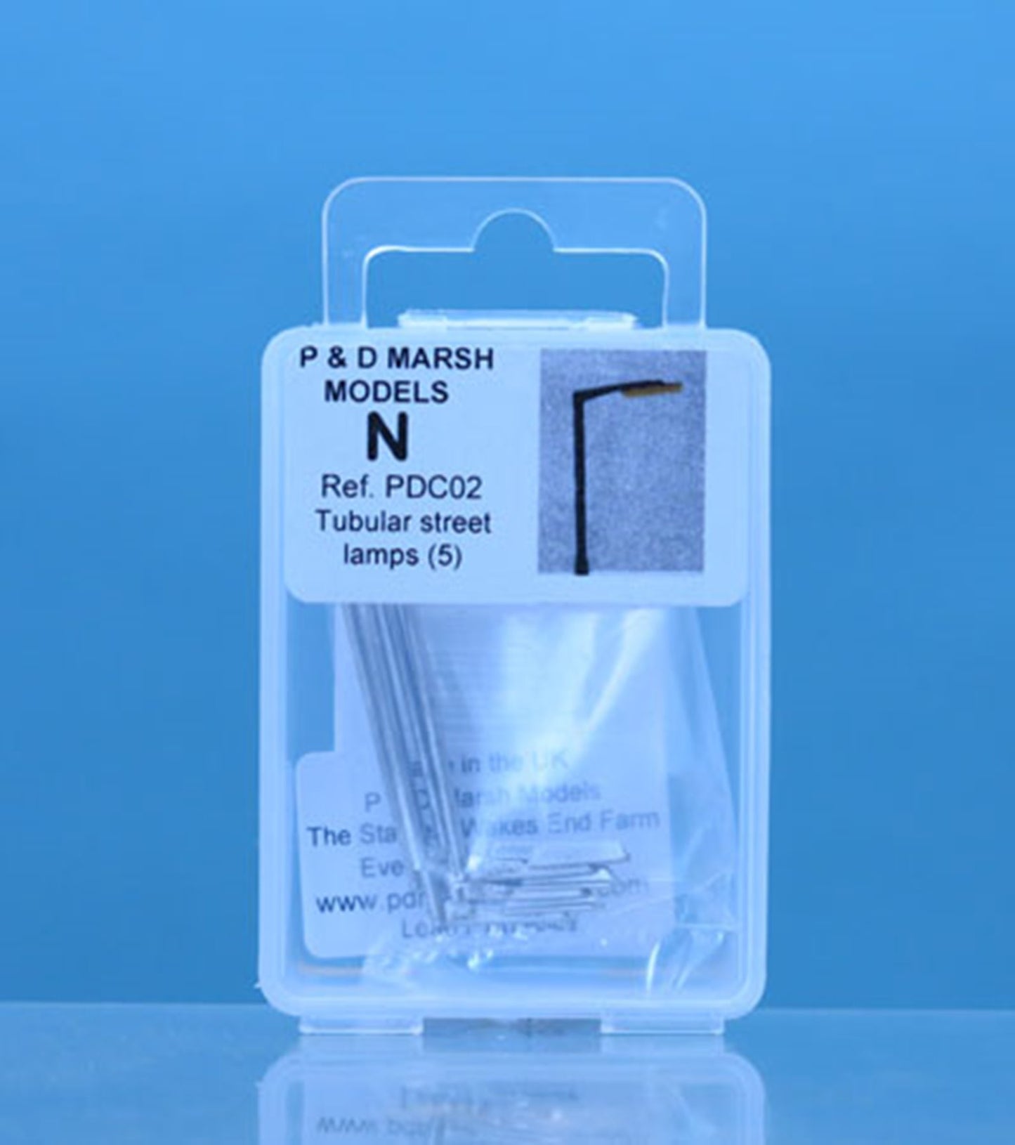 N Gauge Tubular Street Lamps - UNPAINTED