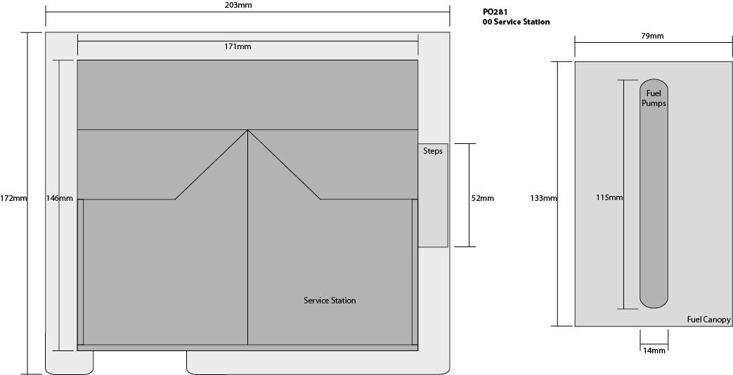 PO281 Service Station Building Kit