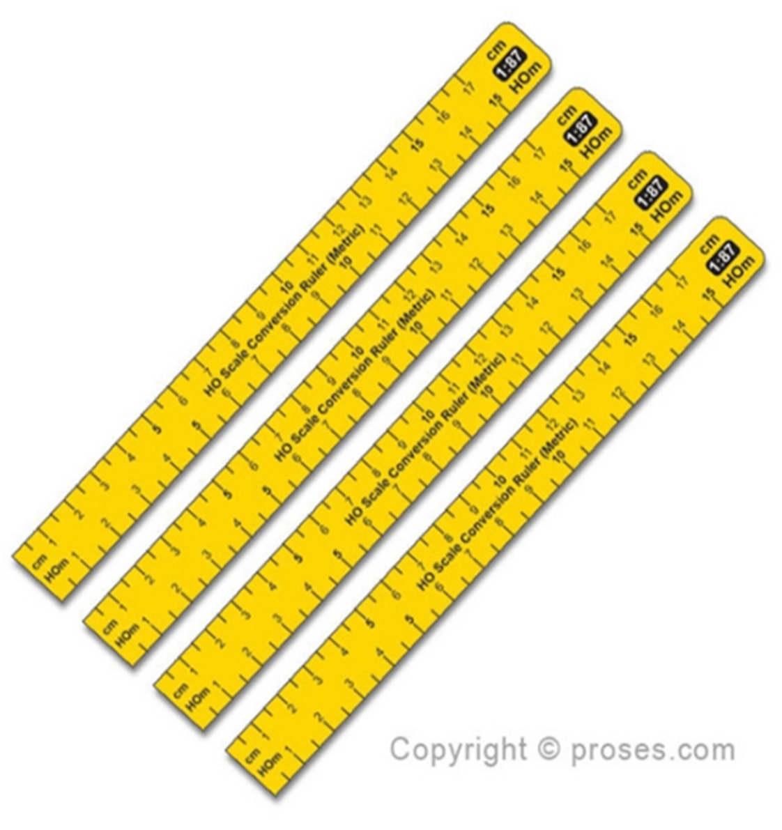 Proses PPR-CR-87M 1:87 Scale Conversion Ruler (Metric) H0 – Rails