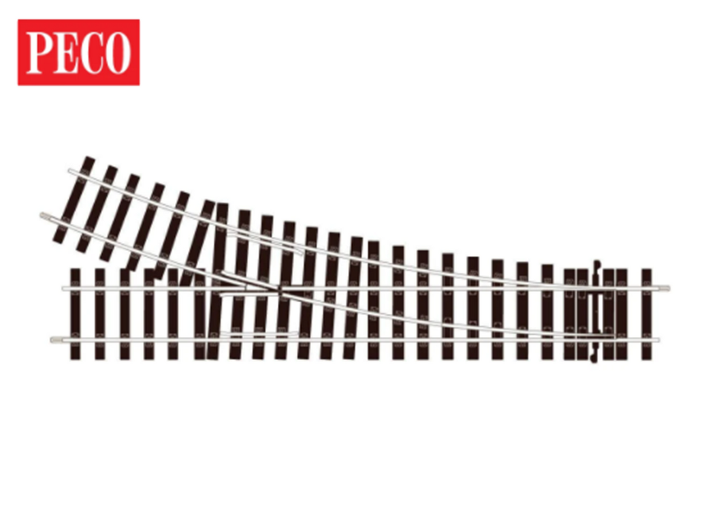 Peco ST-U750BH Setrack O Gauge No.2 Radius Turnouts RH