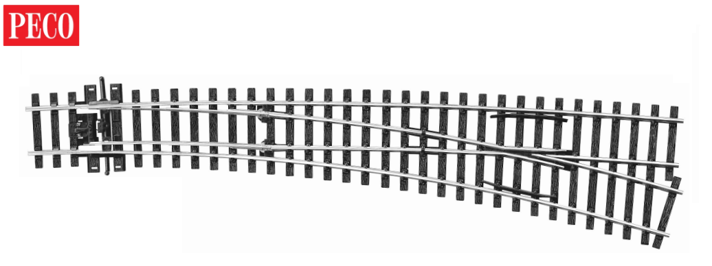 Peco Products SL-E86 Right hand curved point - electrofrog Peco Products SL-E86 Right hand curved point - electrofrog