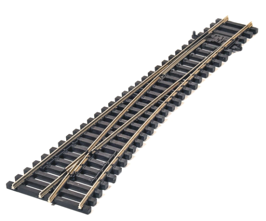 TT:120 Gauge - Code 55 - Streamline Turnout, Medium Radius Left Hand Unifrog