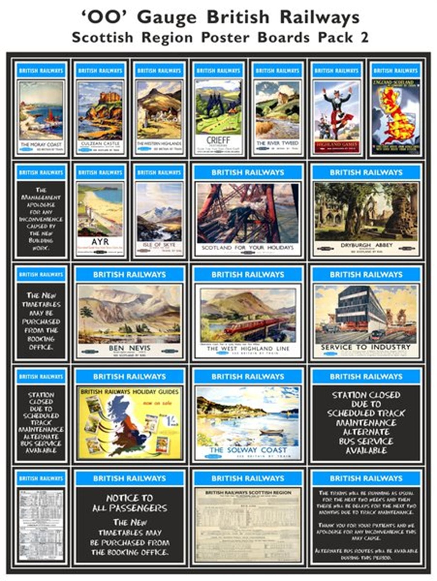 British Railways Scottish Region Poster Boards Pack 2