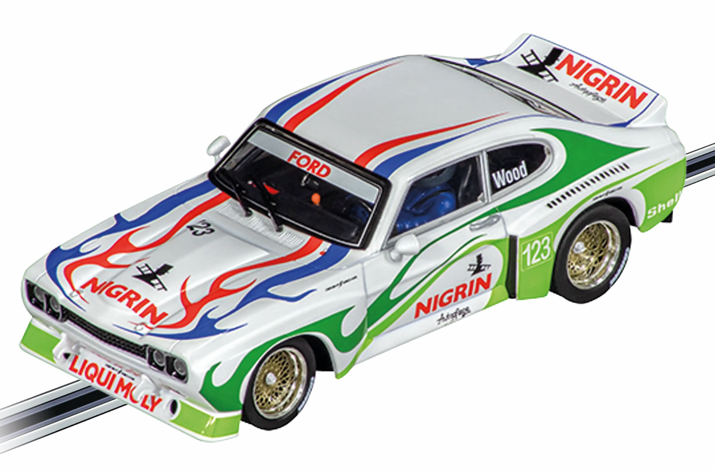 Carrera EVOLUTION Ford Capri RS 3100 R.Wood, No.123 1:32 Slot Car