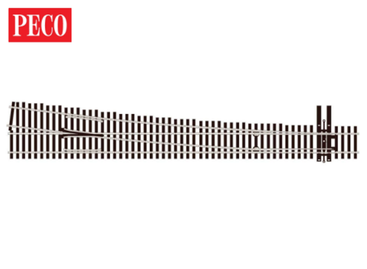 PECO HO Scale #8 Code 83 Right Hand Electrofrog Turnout | SL-E8381 | New 2025 Release | Ready-to-Go Track