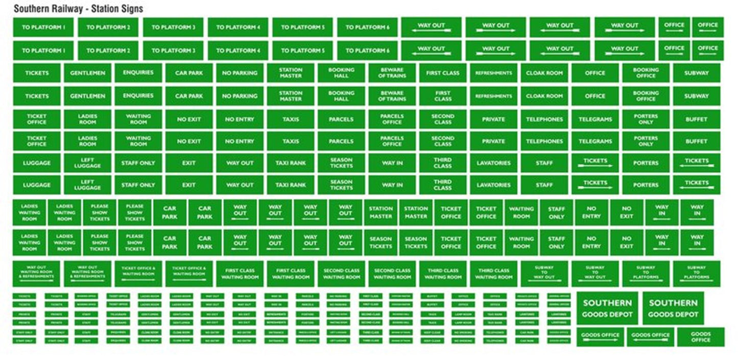 Southern Railways Station Signs