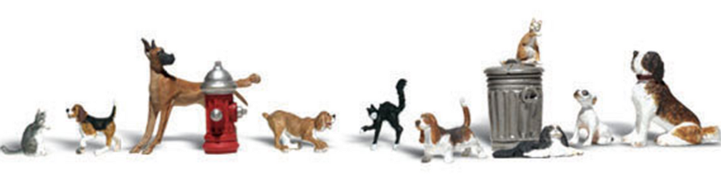 Scenic Accents - Dogs & Cats - HO Scale