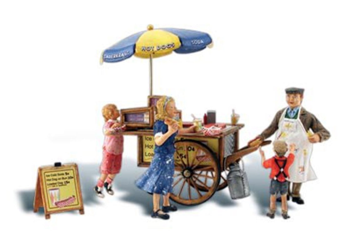 Scenic Accents - Wally's Wiener Wagon - HO Scale