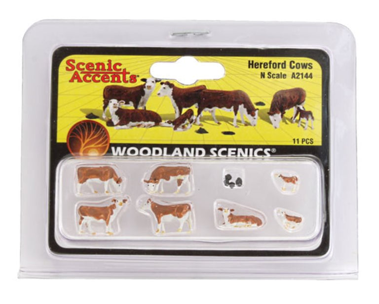 A2144 Scenic Accents - Hereford Cows - N Scale