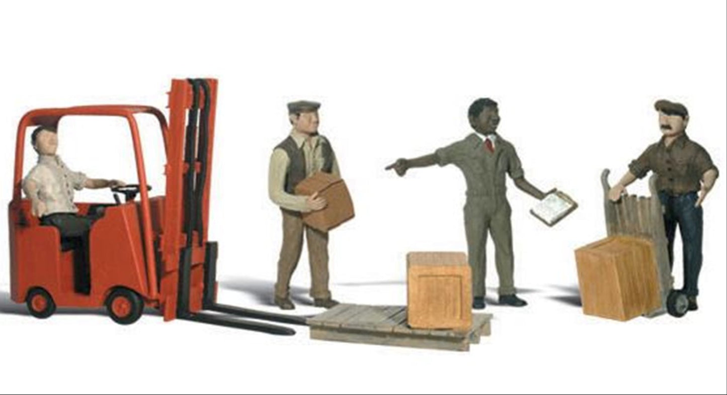 Figures - Workers With Forklift