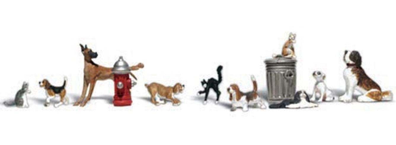 Woodland Scenics - O Gauge Dogs & Cats
